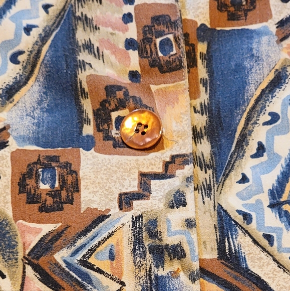 BRIGGS NY long length one button close patterned blazer jacket - Picture 7 of 12